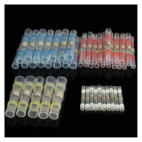 100PCS/Set Solder&Seal Heat Shrink Butt Connectors Cable Soldering Sleeve Terminals Red Blue White Yellow Terminators von FQHIDMOMX