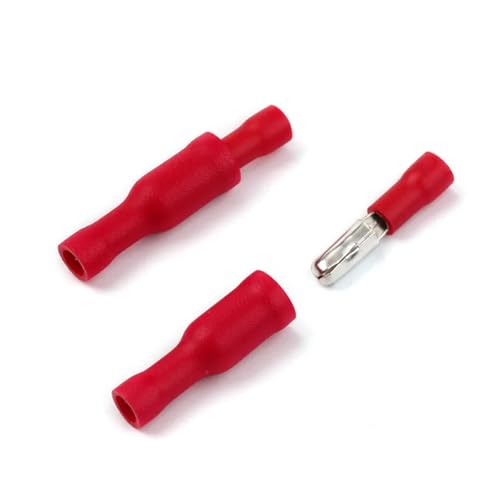 100PCS 22-18AWG Male Female Butt Wire Connectors Electrical Crimp Wire Terminals 0.5-1.5mm Red Assorted Kit von FQHIDMOMX