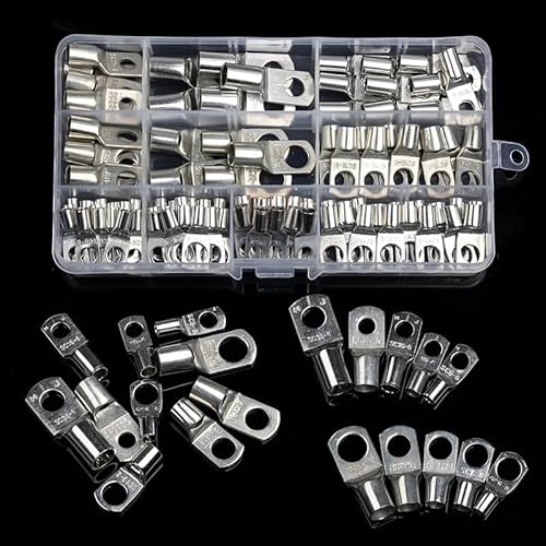 100Pcs Bolt Hole Tinned Copper Cable Lugs Battery Terminals Set Wire Terminals Connector Wire Connector Terminal 100Pcs Bolt Hole Tinned Copper Cable Lugs Battery Terminals Set Wire Terminals Connector Wire Connector Terminal von FQHIDMOMX
