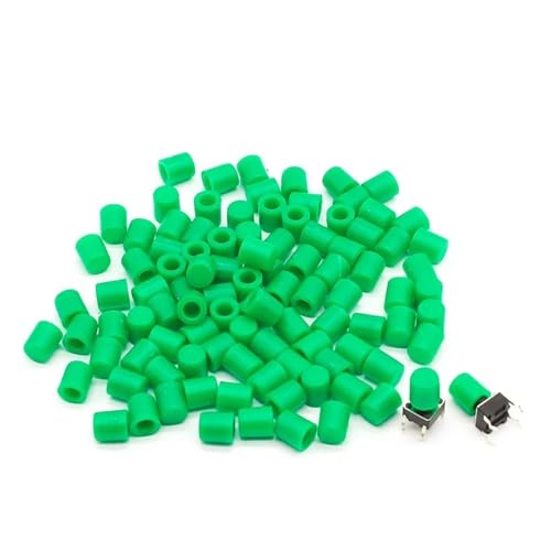 100pcs/lot Green Cap Hat G62 for 6 * 6mm Tactile Push Button Switch Lid Cover von FQHIDMOMX