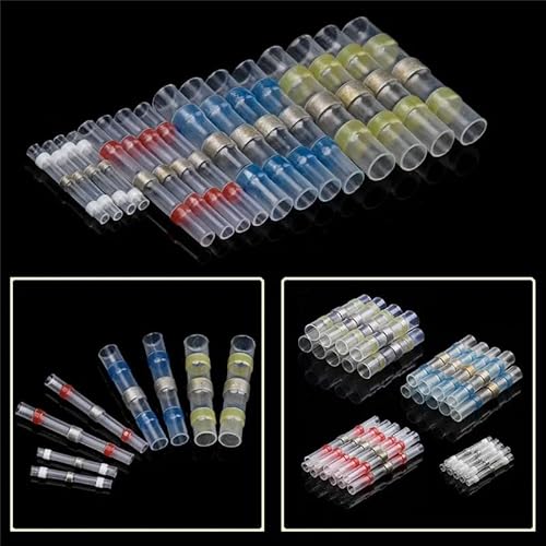 100pcs Heat Shrink Connectors Waterproof Seal Solder Terminals Butt Cable Wire Connectors Splice Terminal Set von FQHIDMOMX