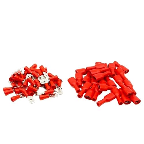 100pcs Red Crimp Terminals Fully Insulated Electrical Connectors Wiring von FQHIDMOMX