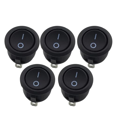 10Pcs 12V Switch 2 Pin ON OFF Round Switch LED illuminated Car Dashboard Dash Boat Van Rocker Switches von FQHIDMOMX