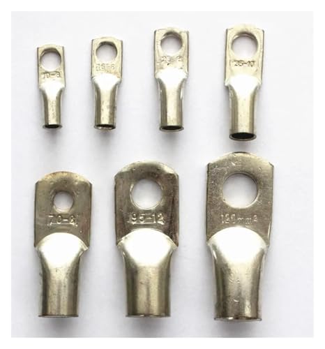10Pcs Copper Tube Terminal Rings Cable Lug JG50-12, 50mm2 Wire,12mm Hole, von FQHIDMOMX