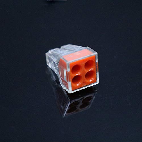 10Pcs PCT104 773-104 Push wire wiring connector For Junction box 4 pin conductor terminal block wire connector von FQHIDMOMX