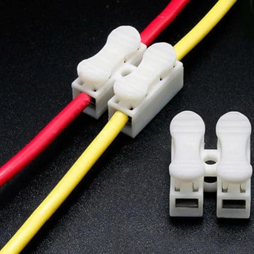 10pcs CH2 Quick Splice Lock Wire Connectors 2Pins Electrical Cable Terminals White 220v For Easy Safe Splicing Into Wires von FQHIDMOMX