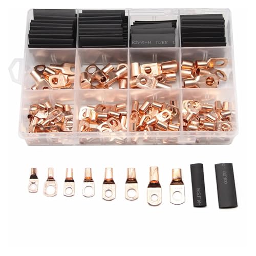 120CPS Car Auto Copper Ring Lug Battery Terminal Wire Crimp Connector lug terminals Assortment von FQHIDMOMX