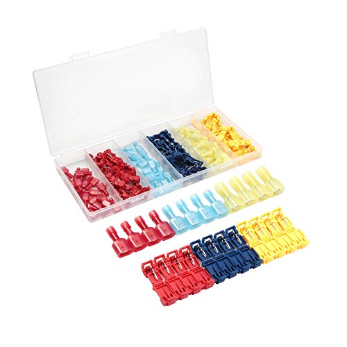 120PCS Insulated Male Quick Disconnect Terminals set T Tap Quick Electrical Wire Connectors Splice Taps von FQHIDMOMX