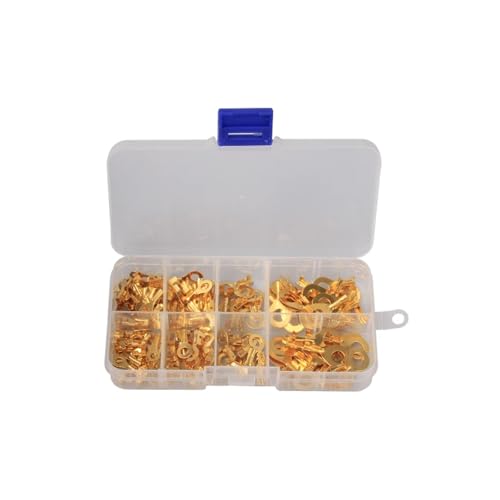 150PCS Electrical Wire Connectors Ring Lug Terminal Kit Non-insulated Crimp Terminal Assortment M3/M4/M5/M6 with Box von FQHIDMOMX