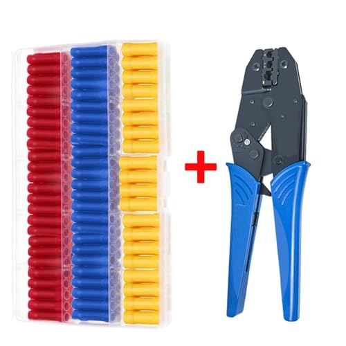 150pcs BV1.25 BV2 BV5.5 Insulated Straight Wire Butt Connectors Electrical Wire Cable Crimp Terminals Splice Set with Pliers 150pcs BV1.25 BV2 BV5.5 Insulated Straight Wire Butt Connectors Electrical Wire Cable Crimp Terminals Splice Set with Pliers von FQHIDMOMX