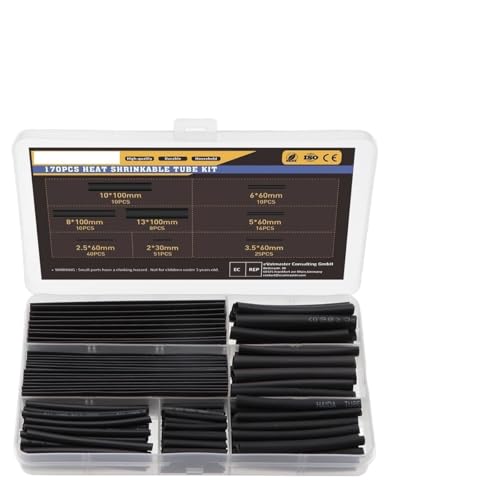 170pcs Waterproof Insulated Wire Connector Heat Shrinkable Connectors Electrical Connection Kit Marine Automotive Wire Set von FQHIDMOMX