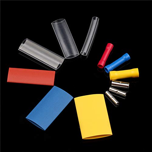 198 PCS Cold-pressed PVC Butt Terminals Connector+ Heat Shrink Sleeve Tube +Non-insulated Wire Connector Assortment Kit von FQHIDMOMX