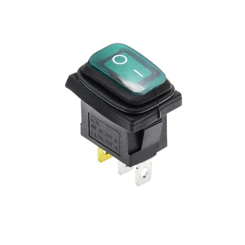 1PCS 15X21MM On-Off IP67 3Pin Green light 6A 10A 250VAC Push Button Switch Rocker Switch von FQHIDMOMX