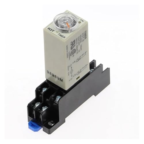 1pc DC 24V 0-5S Power-on Delay Rotary Knob DPDT Timer Timing Time Relay H3Y-2 With Base Socket PYF08A von FQHIDMOMX