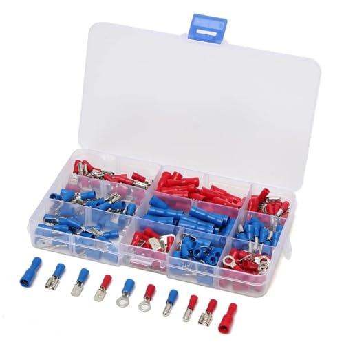 200Pcs/Set Red Blue Terminators Assorted Insulated Spade Ring Connectors Crimp Electrical Cable Wire Terminals Kit 200Pcs/Set Red Blue Terminators Assorted Insulated Spade Ring Connectors Crimp Electrical Cable Wire Terminals Kit von FQHIDMOMX