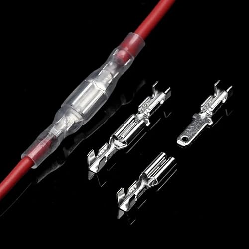 200Pcs 2.8mm Wire Connectors Assorted Kit Crimp Female Spade Terminals + Male Terminals + Transparent Insulating Sleeves 200Pcs 2.8mm Wire Connectors Assorted Kit Crimp Female Spade Terminals + Male Terminals + Transparent Insulating Sleeves von FQHIDMOMX