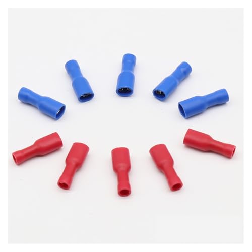 200pcs 100 Red + 100 Blue Fully Insulated 4.8mm Female Spade Connector Crimp Terminal von FQHIDMOMX