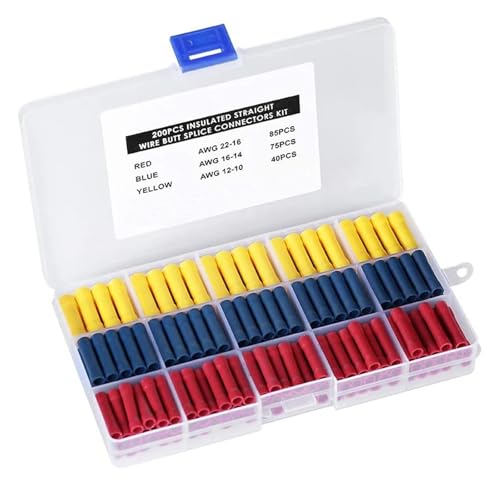 200pcs Assorted Insulated Crimp Terminals Electrical Wire Cable Straight Butt Connectors Crimping Terminal BV1.25 BV2 BV5.5 von FQHIDMOMX
