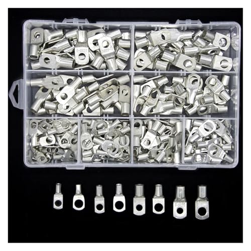 240PCS Assortment Copper Tube Wire Ring Crimp Terminals Lug Battery Welding Electrical Wire Connectors Kit von FQHIDMOMX