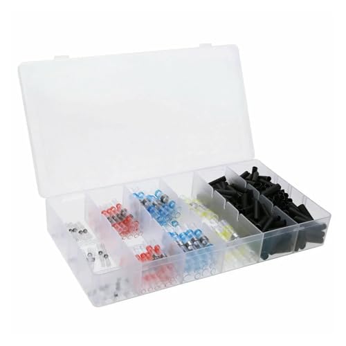 250PCS 4 Sizes Soldering Sleeve Seal Heat Shrink Butt Electrical Wire Connectors Splice Terminals Kit Assortment von FQHIDMOMX