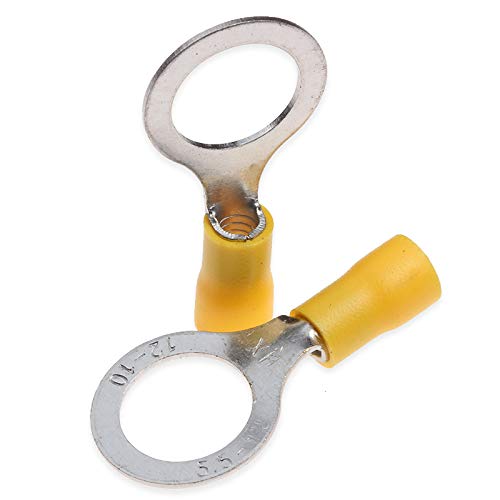 25pcs Yellow Insulated ring Terminal Crimp RV5-12 Terminal Cable Wire Cable Electrical Crimp Connectors von FQHIDMOMX