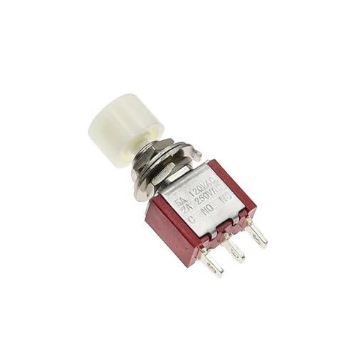 2PC PS102 White 6mm 3Pin 2 Position Momentary Automatic Push Button Switch ON OFF 5A125V/2A250V Toggle Switch von FQHIDMOMX