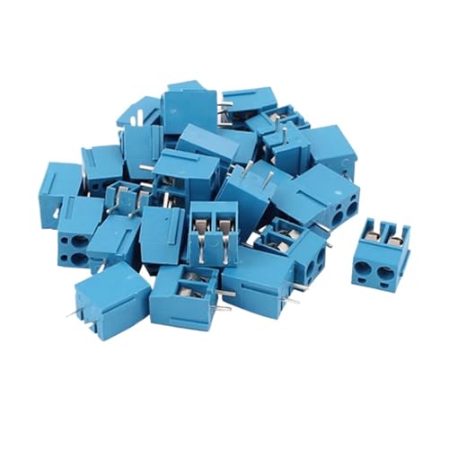 30Pcs 2 Way 2P PCB Screw Terminal Block Connector 5.08mm Pitch Blue von FQHIDMOMX