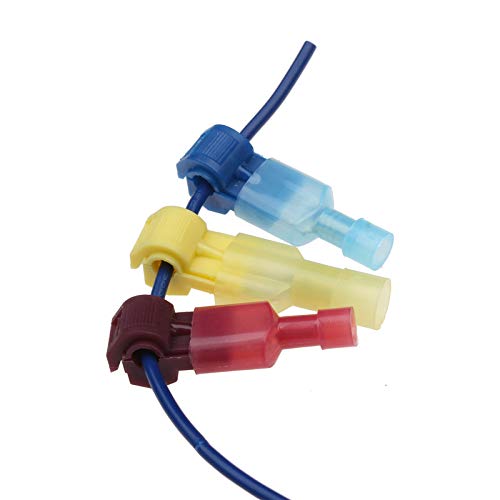 30Pcs Lock Quick Splice Terminals Combo T-Tap/Male Red Blue Yellow Insulated Wire Connectors 22-10 von FQHIDMOMX