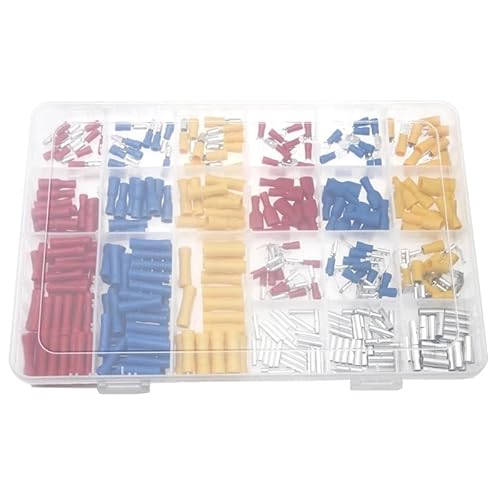 330PCS PVC/Bare Terminal Connector Assortment Set Insulated Electrical Wire Cable Spade Piggy Back Crimping Connectors 330PCS PVC/Bare Terminal Connector Assortment Set Insulated Electrical Wire Cable Spade Piggy Back Crimping Connectors von FQHIDMOMX