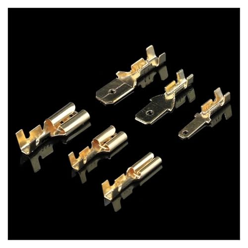 360Pcs 2.8/4.8/6.3mm Female and male Crimp Terminals Connector Gold Car Speaker Electrical Wire Connectors Set von FQHIDMOMX