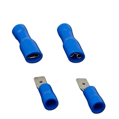 4.8mm Female Male Electrical & Wiring Connector Insulated Crimp Terminal Spade Blue von FQHIDMOMX