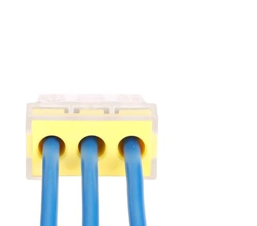50 pcs PCT-103D Push wire wiring connector For Junction box 3 pin conductor terminal block von FQHIDMOMX