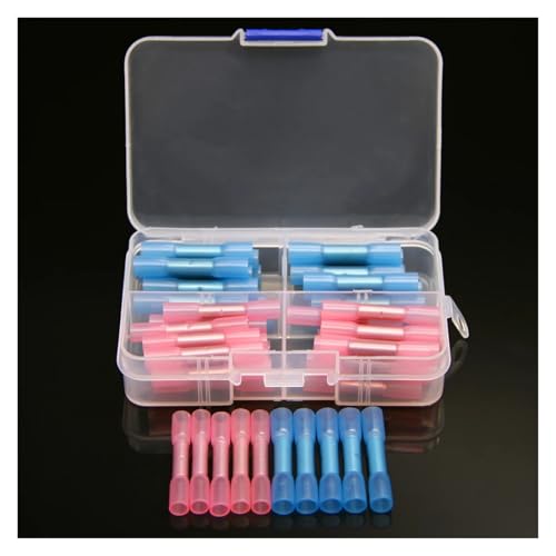 50PCS Assortment Seal Wire Butt Insulated Connectors Heat Shrink Crimp Terminals Automotive Kit 14-22AWG von FQHIDMOMX