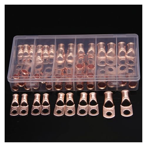 50PCS Copper Ring Terminals 3/8" 5/16" Wire Battery Terminals Connector Electrical Cable Lugs Eyelet von FQHIDMOMX
