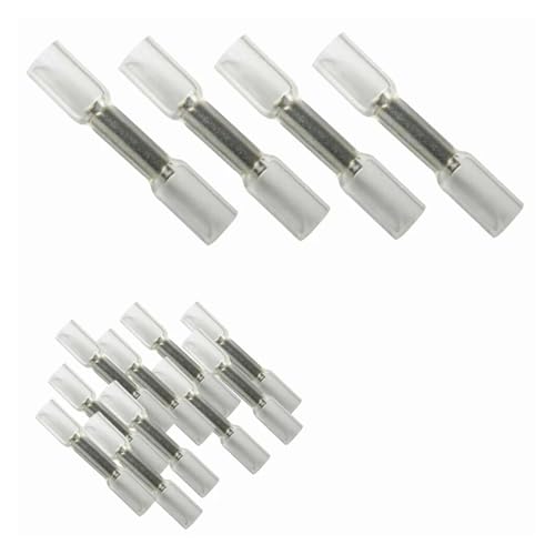 50PCS Electrical Wire Butt Splice Insulated Soldering Connectors Seal Heat Shrink Crimp Terminals 26-24AWG Kit von FQHIDMOMX