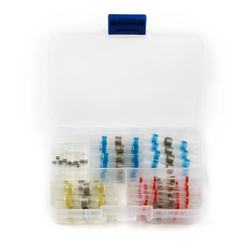 50pcs Solder&Seal Heat Shrink Butt Connectors Soldering Sleeve Electrical Wire Cable Connector Mixed 4Sizes with Box von FQHIDMOMX