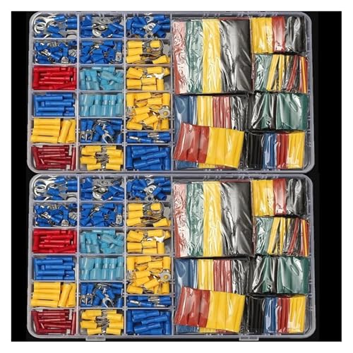 558PCS Butt connectors Insulated Crimp Terminals and Heat Shrink Wrapping Kit Electrical Connection Wire Insulation Sleeving von FQHIDMOMX