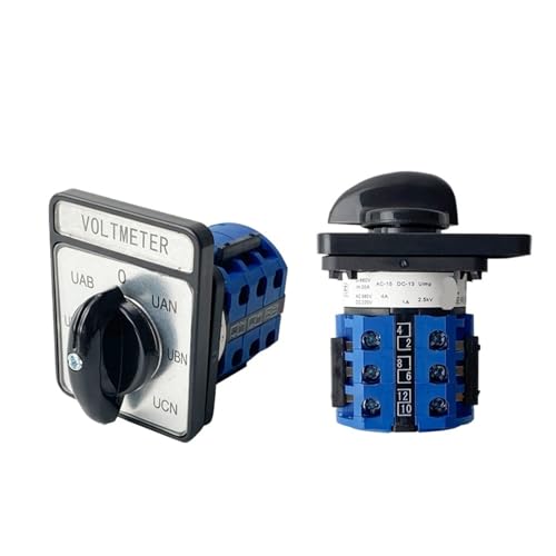 CA10 Voltmeter Cam Switch 3 Phase 4 Wire 7 Position 20A 690V Changeover Rotary Selector 12 Terminals LW26 YMW26 von FQHIDMOMX