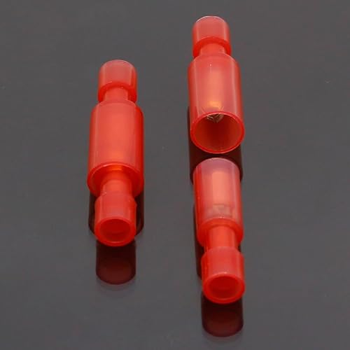 FRFNY+MPFNY 50PCS Shaped Female Male Insulating Joint Wire Connector Electrical Crimp Terminal for 22-16 AWG Red von FQHIDMOMX