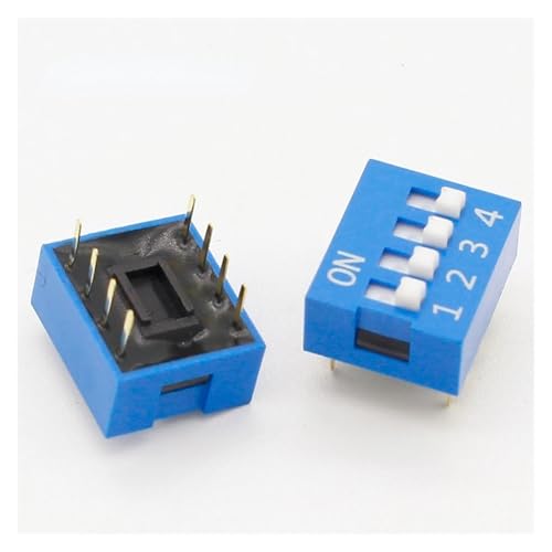 IMC 10 Pcs 2 Row 8 Pin 4P Positions 2.54mm Pitch DIP Switch Blue von FQHIDMOMX
