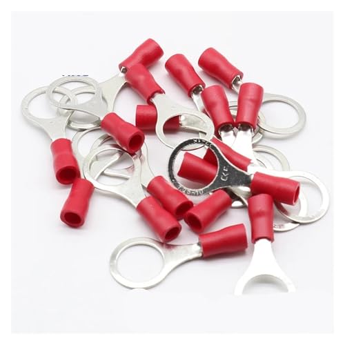 RV1.25-10 Red 22-16 AWG 0.5-1.5mm2 Insulated Ring Terminal Connector Cable Wire Connector 100PCS/Pack RV1-10 RV von FQHIDMOMX