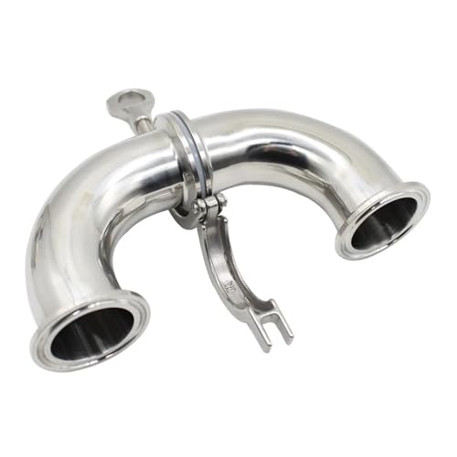 SS304 Stainless Steel Elbow 63 mm Ferrule OD 77.5mm Pipe Fitting SS304 Feerule+Tri Clamp+Silicon Gasket von FQHIDMOMX