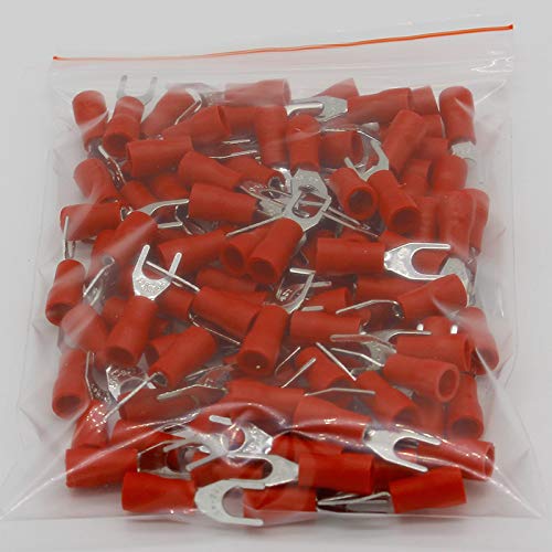 SV1.25-4 Red Furcate Fork Spade 22-16AWG Wire Crimp pressed terminals Cable Wire Connector 100PCS/Pack SV1-4 SV SV1.25-4 Red Furcate Fork Spade 22-16AWG Wire Crimp pressed terminals Cable Wire Connector 100PCS/Pack SV1-4 SV von FQHIDMOMX