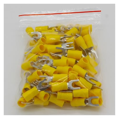 SV5.5-5 Yellow Terminal Cable Wire Connector 100PCS Fork Type Insulated Wiring Terminals Yellow for AWG 12-10 SV5-5 SV SV5.5-5 Yellow Terminal Cable Wire Connector 100PCS Fork Type Insulated Wiring Terminals Yellow for AWG 12-10 SV5-5 SV von FQHIDMOMX
