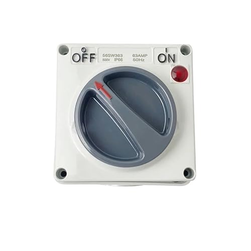 Three-phase Outdoor Switch 63A Rainproof Power Knob Outdoor Industrial Switch With Lamp 380V220V IP66 von FQHIDMOMX