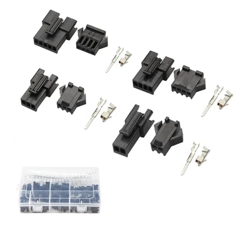 YT 600Pcs 2/3/4/5 Pin Jumper Cable Wire Pin Header Crimp Housing Connectors With Hook Male Female Connectors 2.54mm von FQHIDMOMX