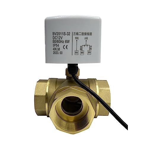 2 "Zoll Dreiwege-Motorkugelhahn Großes Drehmoment 220 V 12 V 24 V 3-Draht 2 Steuerung Elektrischer Messingkugelhahn(220vac-t Type) von FQJYXWEWL