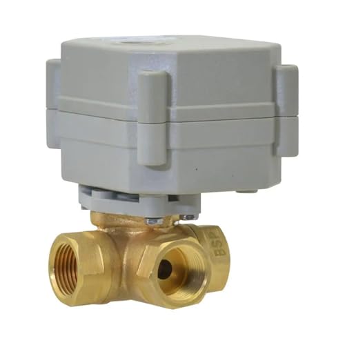DN25 1'' Modulierendes 12-V-24-V-DC-Mini-Wassersteuerungs-Automatik-3-Wege-Messingkugelventil mit niedrigem Drehmoment und Stellantrieb von FQJYXWEWL