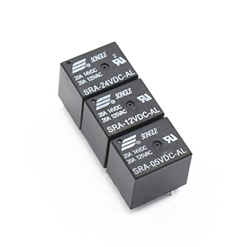 FQJYXWEWL 1 Stück Auto-Relais SRA-05VDC-AL SRA-12VDC-AL SRA-24VDC-AL 5V 12V 24V 20A T74 4PIN Relais(24V) von FQJYXWEWL