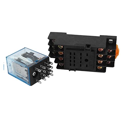 FQJYXWEWL 1 Stück MY4NJ DC 12 V 24 V AC 110 V 220 V elektronisches Mikroelektromagnetisches Relais 5 A 14 Pin Spule 4DPDT mit Stecksockel PYF14A FQJYXWEWL 1 Stück MY4NJ DC 12 V 24 V AC 110 V 220 V elektronisches Mikroelektromagnetisches Relais 5 A 14 Pin Spule 4DPDT mit Stecksockel PYF14A von FQJYXWEWL